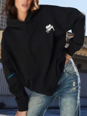 Stussy Angel Oversized Fleece Pullover Hoodie