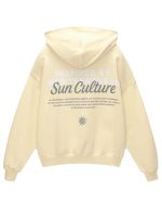 Sun Culture Beige Pullover Hoodie