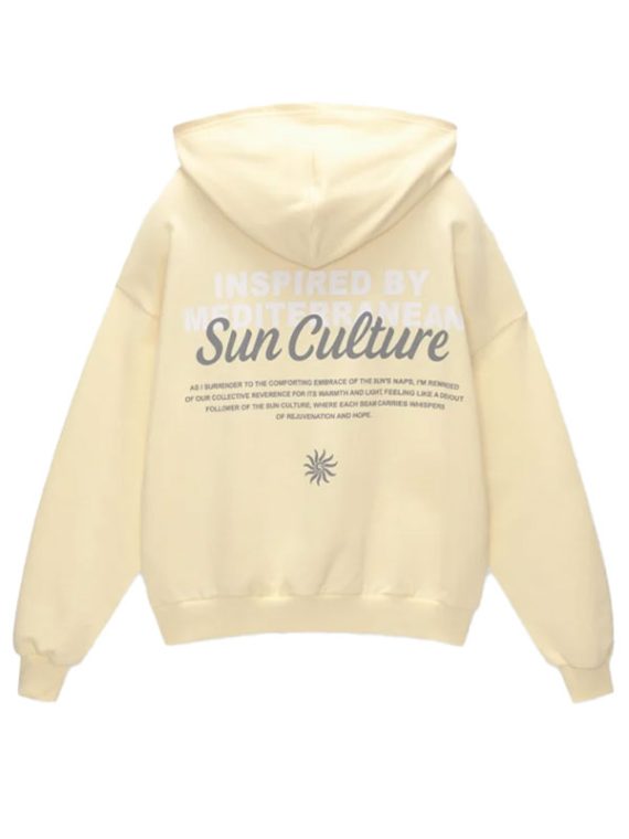 Sun Culture Beige Pullover Hoodie
