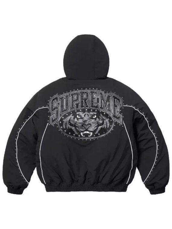 Supreme Studded Stadium Black Hooded Jacket