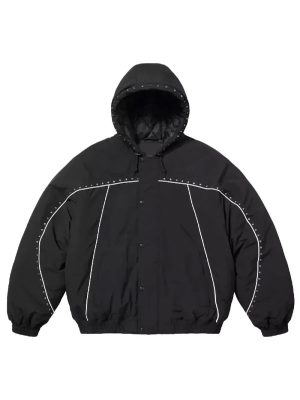 Supreme Studded Stadium Black Hooded Jacket
