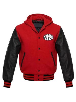 Taylor Swift 1989 Red Black Varsity Jacket