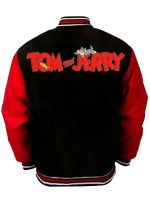 Tom And Jerry Black Red Varsity Jacket
