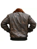 A2 Aviator American Air Force Brown Leather Jacket