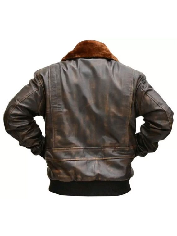 A2 Aviator American Air Force Brown Leather Jacket