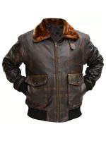 A2 Aviator American Air Force Brown Leather Jacket