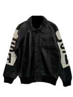 American Flag Vintage USA Black Leather Jacket