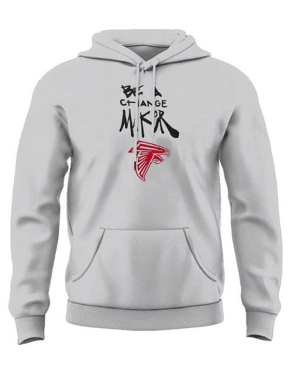 Atlanta Falcons Be A Change Maker Gray Pullover Hoodie