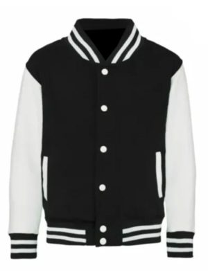BRACHA Youth Black White Varsity Jacket