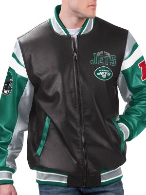 Carl Banks G-III New York Jets Varsity Leather Jacket
