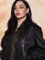 Charli xcx FW25 Black Leather Jacket
