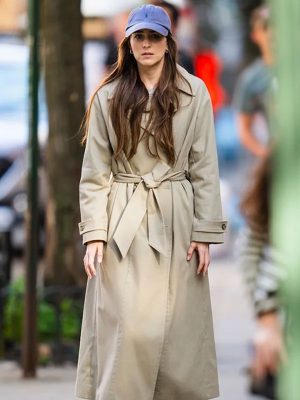 Dakota Johnson Materialists Beige Trench Coat