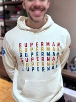 DC Superman White Fleece Pullover Hoodie