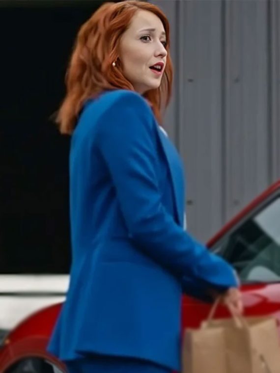 Emily Tennant The Wish Swap Blue Suiting Blazer