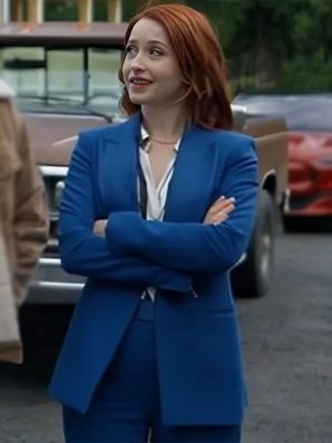 Emily Tennant The Wish Swap Blue Suiting Blazer