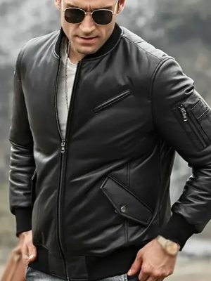 Genuine Austin Black Leather Jacket