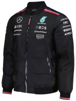 George Russell Mercedes Black Bomber Jacket