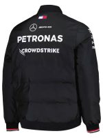 George Russell Mercedes Black Bomber Jacket