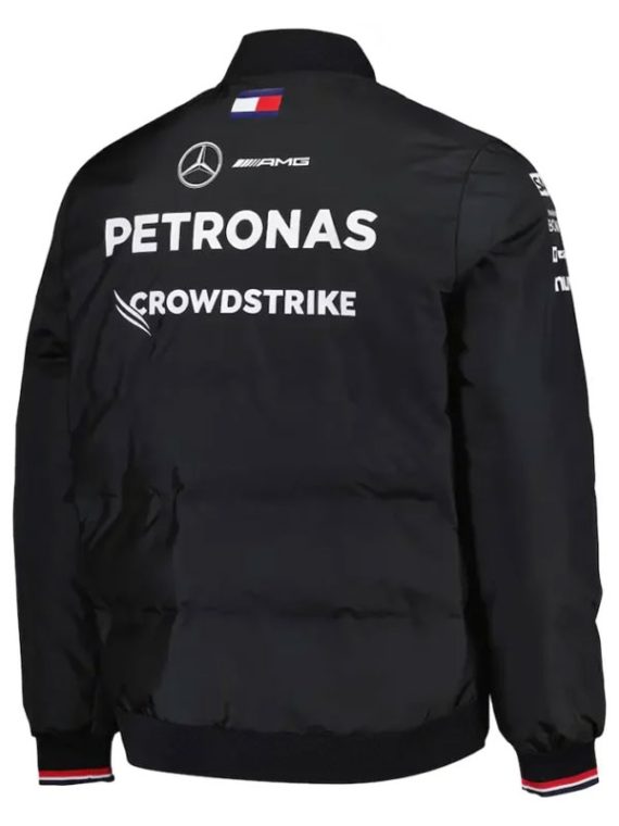 George Russell Mercedes Black Bomber Jacket