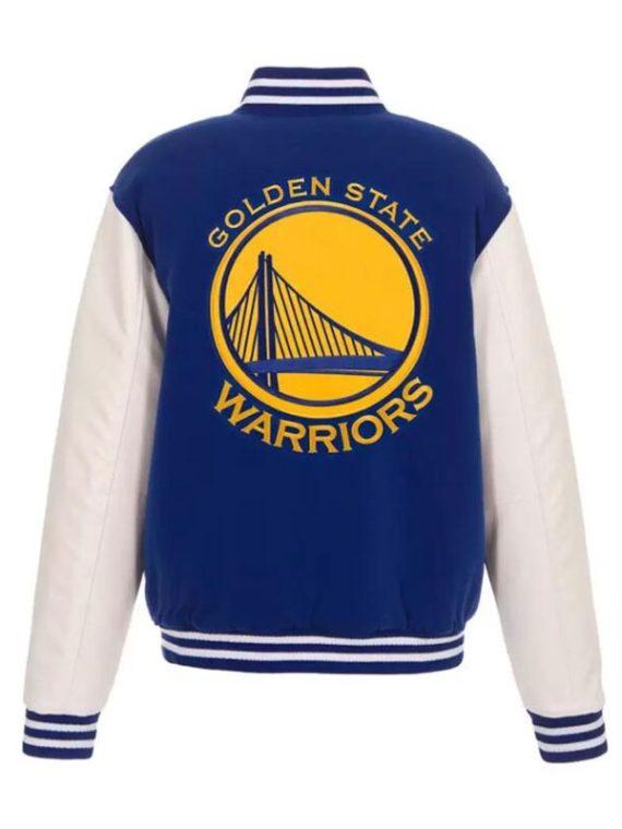 Golden State Warriors Blue White Varsity Jacket