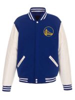 Golden State Warriors Blue White Varsity Jacket