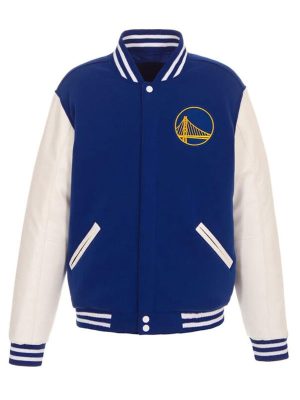 Golden State Warriors Blue White Varsity Jacket