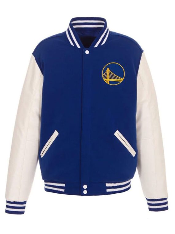 Golden State Warriors Blue White Varsity Jacket