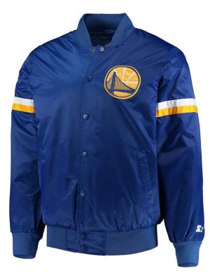 Golden State Warriors The Champ Blue Satin Jacket