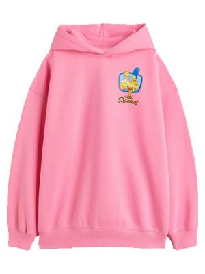 Homer Simpson Pink Fleece Pullover Hoodie