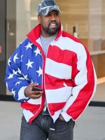 Kanye West American Flag Bomber Jacket