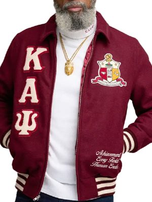 Kappa Alpha PSI Maroon Wool Varsity Jacket