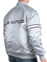 LA Kings Silver Varsity Satin Jacket