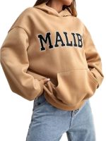 Malibu Beige Fleece Pullover Hoodie