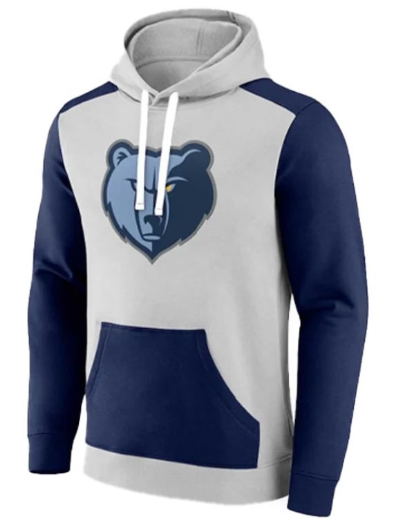 Memphis Grizzlies Blue Grey Pullover Hoodie