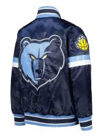 Memphis Grizzlies Home Game Navy Blue Satin Jacket