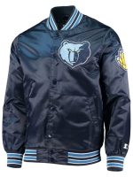 Memphis Grizzlies The Diamond Classic Blue Satin Jacket