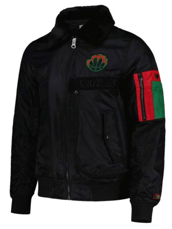 Memphis Grizzlies Ty Mopkins Black Bomber Jacket