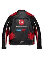 Miami Grand Prix Black Red Leather Jacket