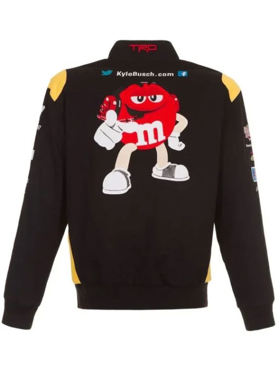 M&M Nascar Black Bomber Polyester Jacket