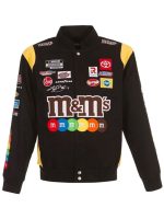 M&M Nascar Black Bomber Polyester Jacket