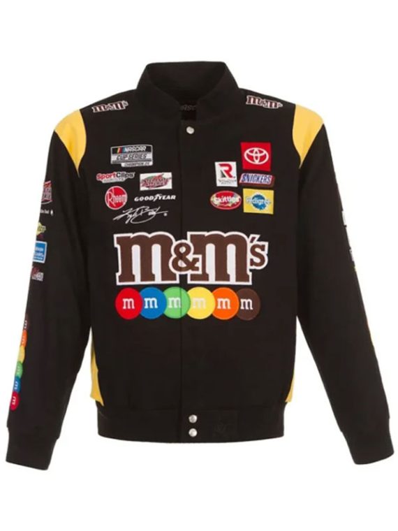 M&M Nascar Black Bomber Polyester Jacket