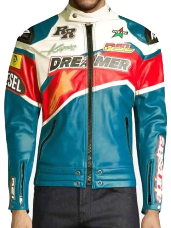 NBA Young Boy Dreamer Blue Leather Jacket