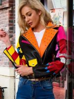 Nevada Screams Punk Style Cropped biker Leather Jacket