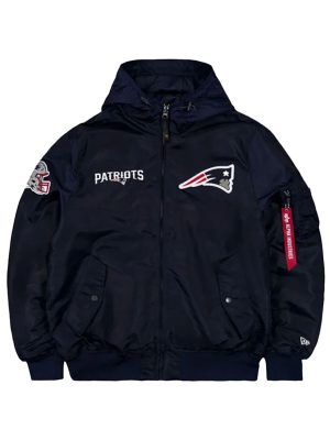 New England Patriots Black Hooded Jacket