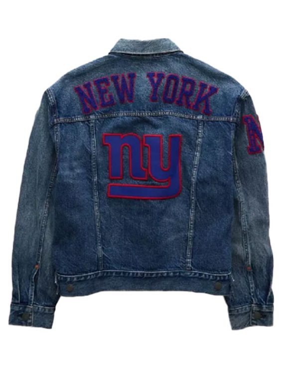New York Giants Blue Denim Jacket