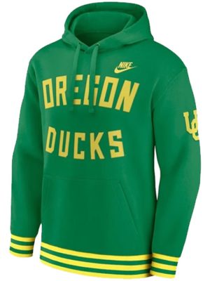 Oregon Ducks Green Fleece pullover Hoodie