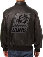 Phoenix Suns Black Leather Jacket