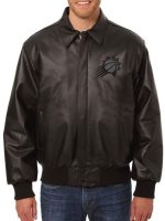 Phoenix Suns Black Leather Jacket