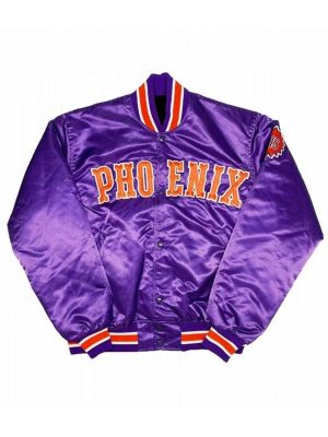 Phoenix Suns Purple Bomber Satin Jacket