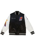 Phoenix Suns Team Origins Black White Satin Jacket